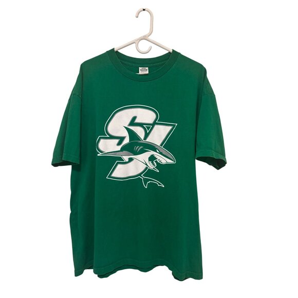 Pro Club Green Shark Logo San Jose T-Shirt 2XL 100% Cotton - Picture 1 of 4